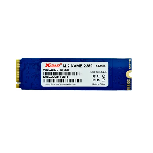 حافظه اس اس دی اینترنال XISHUO SSD M.2 NVMe (PCIe) 2280 512GB  مدل XS870-512GB