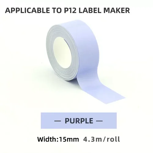 لیبل حرارتی نواری پیوسته رنگ بنفش مناسب برای پرینتر MarkLife P12