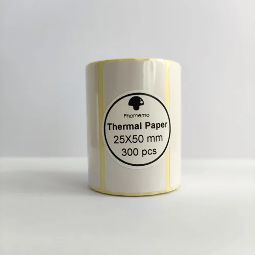 لیبل حرارتی سفید با ابعاد 25mm*50mm مدل W5025 مناسب جهت پرینترهای حرارتی پرتابل