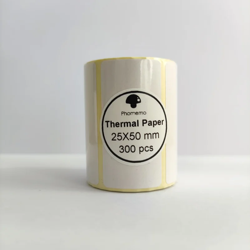 لیبل حرارتی سفید با ابعاد 25mm*50mm مدل W5025 مناسب جهت پرینترهای حرارتی پرتابل