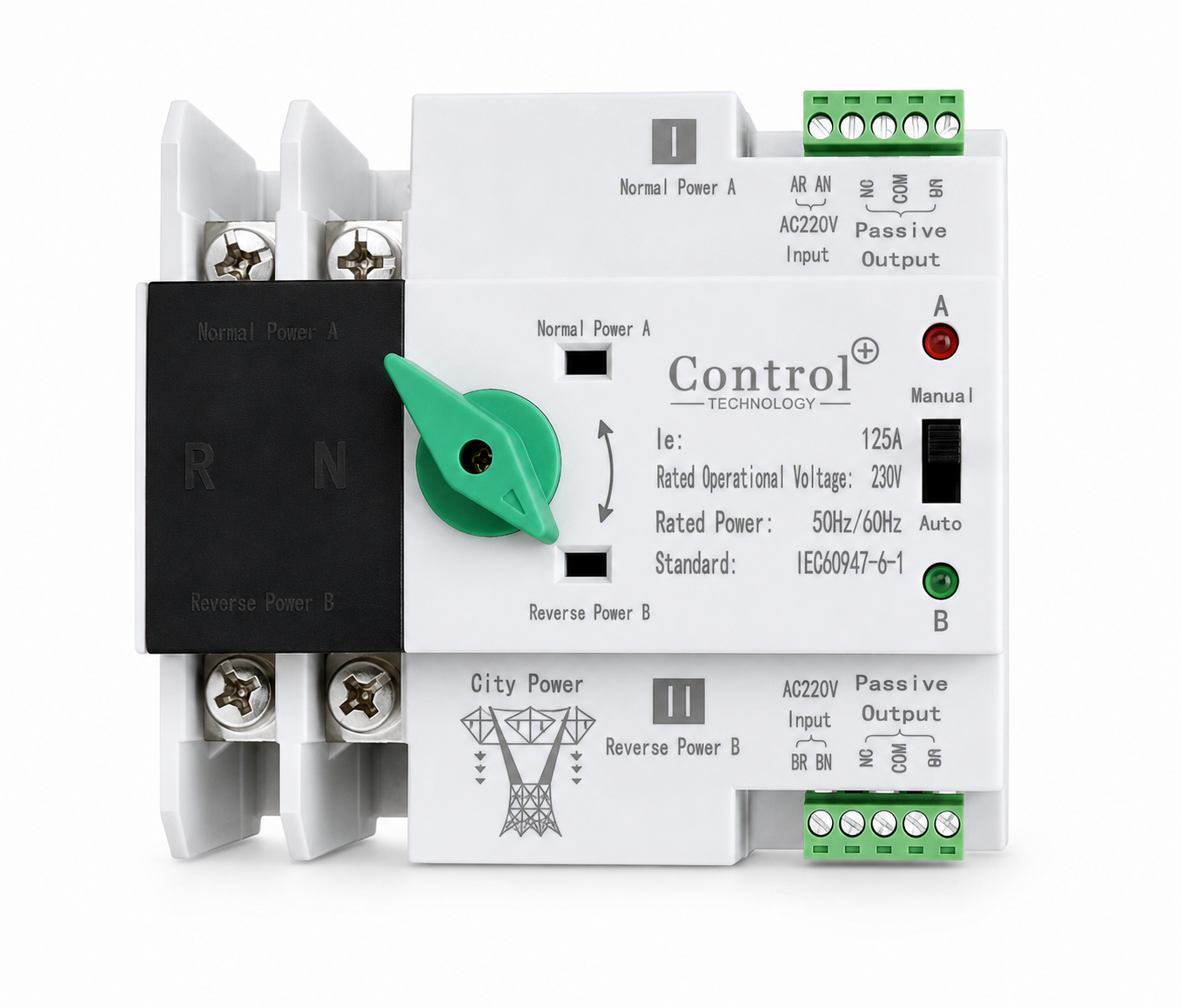 کلید چنج اور موتوردار اتوماتیک 125A دو پل برند Control Plus